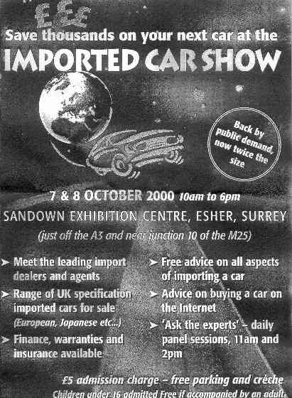 Imported Car Show Flyer